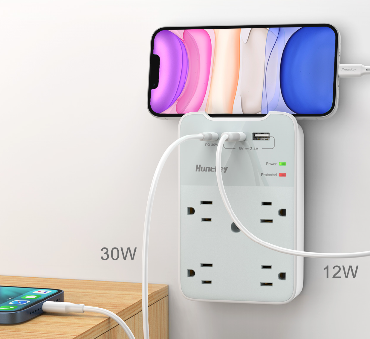 extension cord - Is it safe to mount a surge protector strip