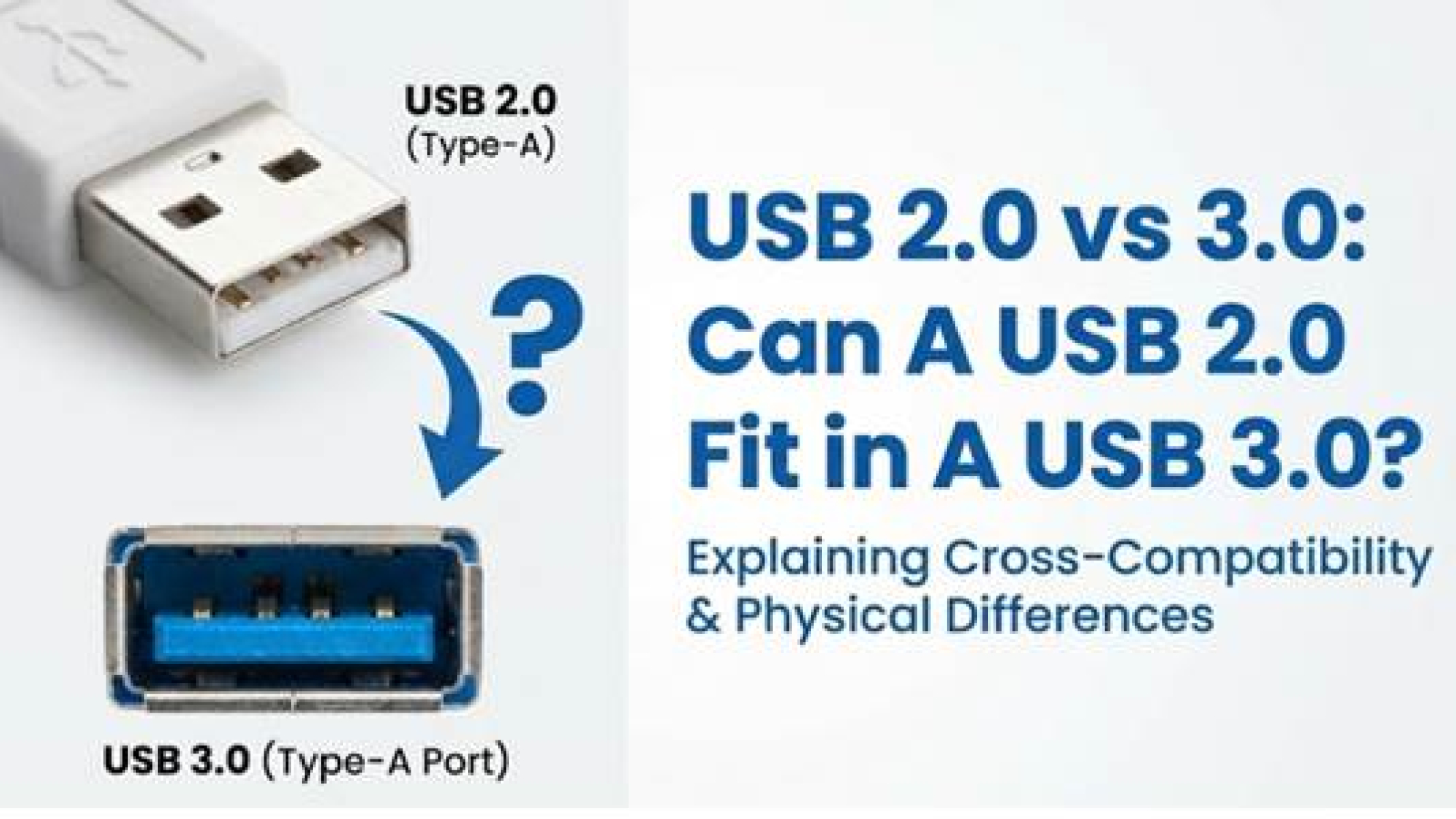 USB 2.0 vs 3.0: Can A USB 2.0 Fit in A USB 3.0?